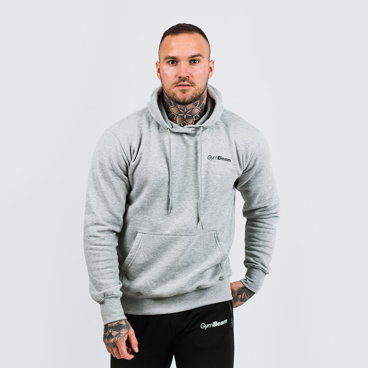 Athlete Hoodie für Männer Grey Black  - GymBeam