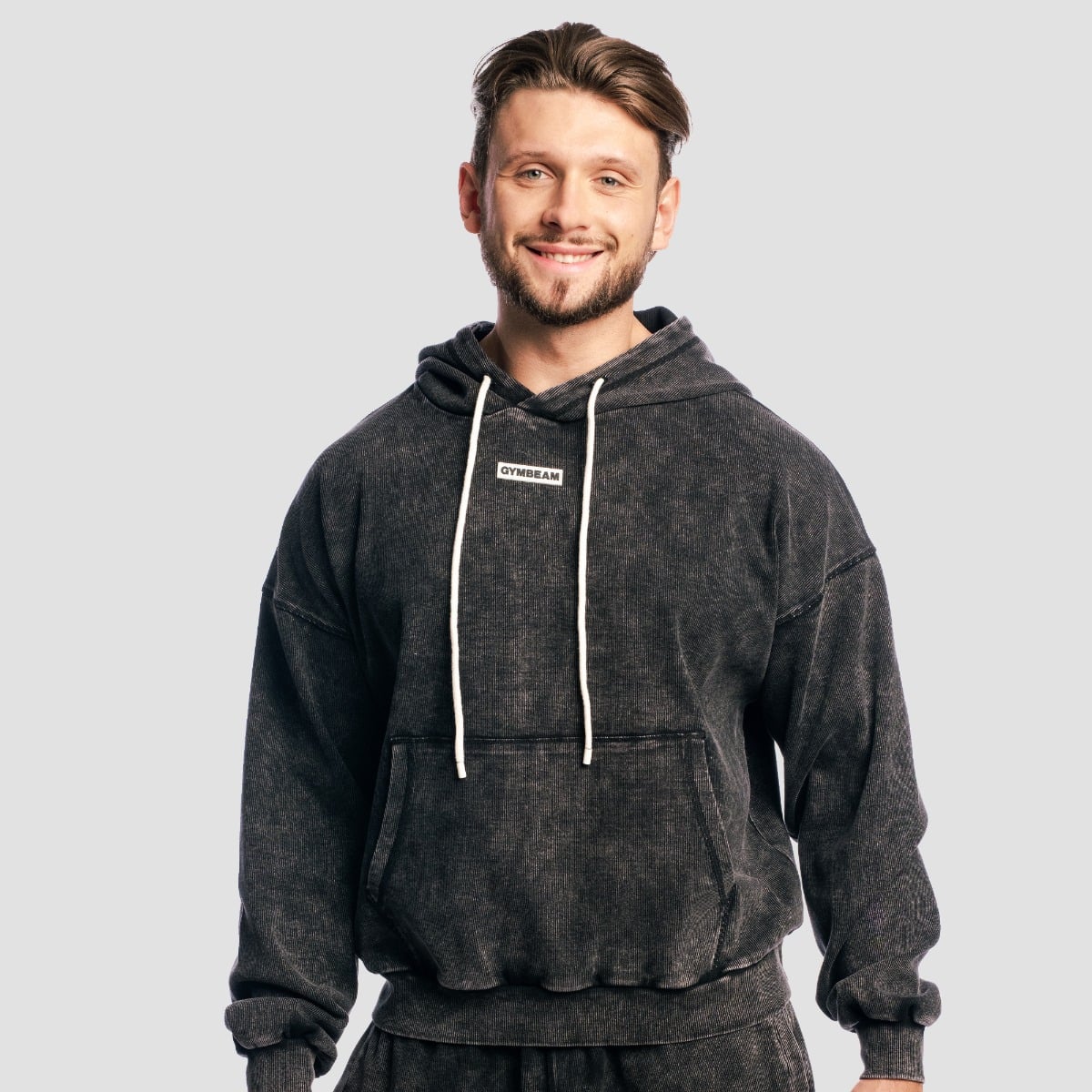 Aura Hoodie in Washed Black - GymBeam
