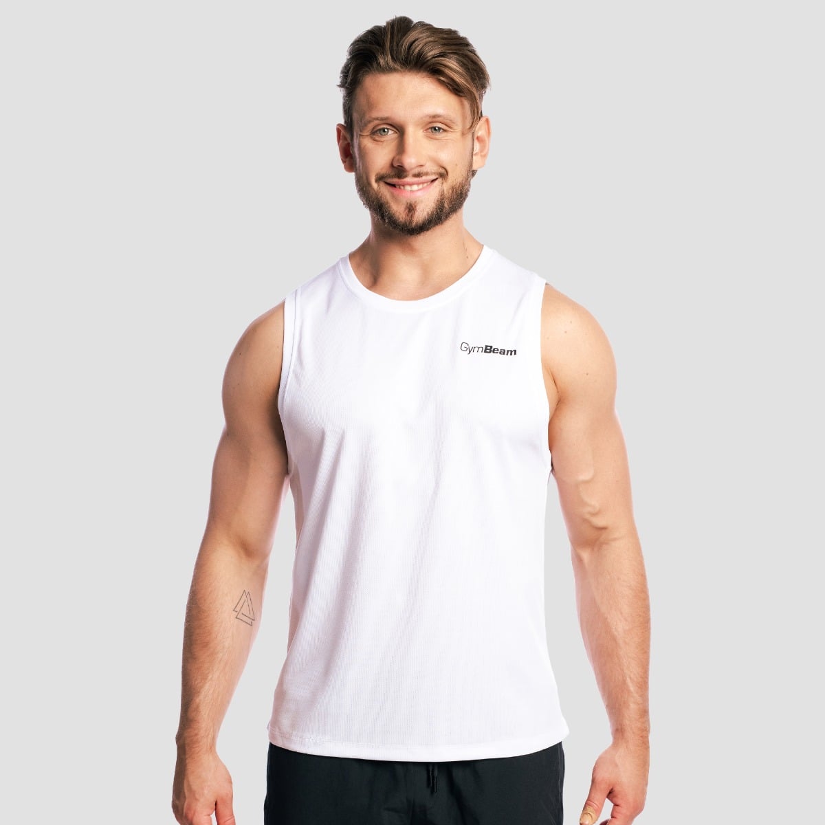 Base Mesh Tank Top in White - GymBeam