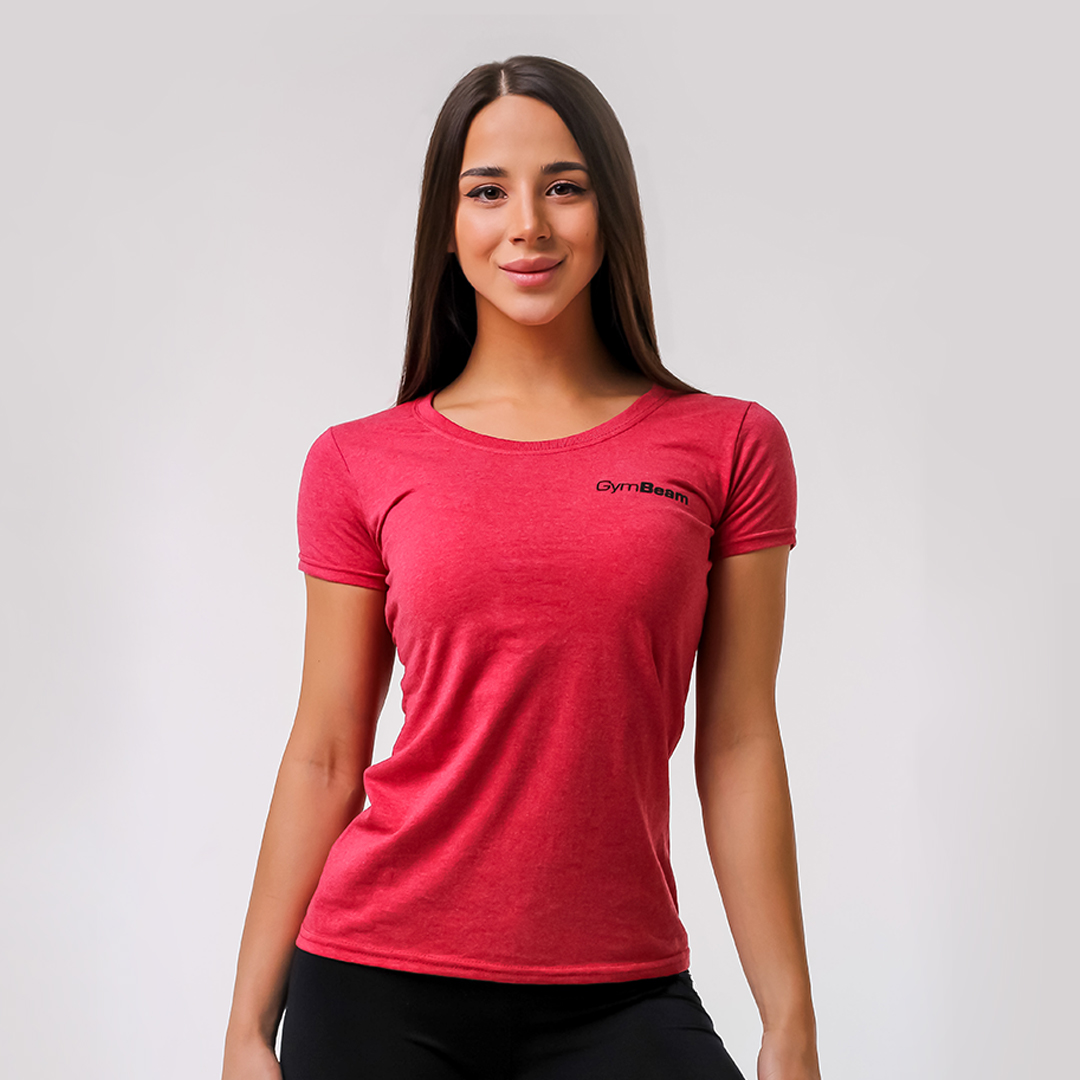 Basic T-Shirt für Frauen in Vintage Red - GymBeam