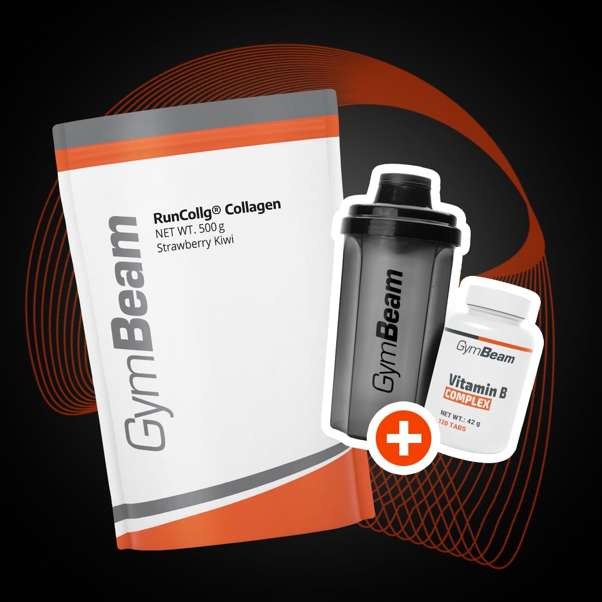 Hydrolysiertes Kollagen RunCollg® mit Vitamin C - GymBeam + Geschenke