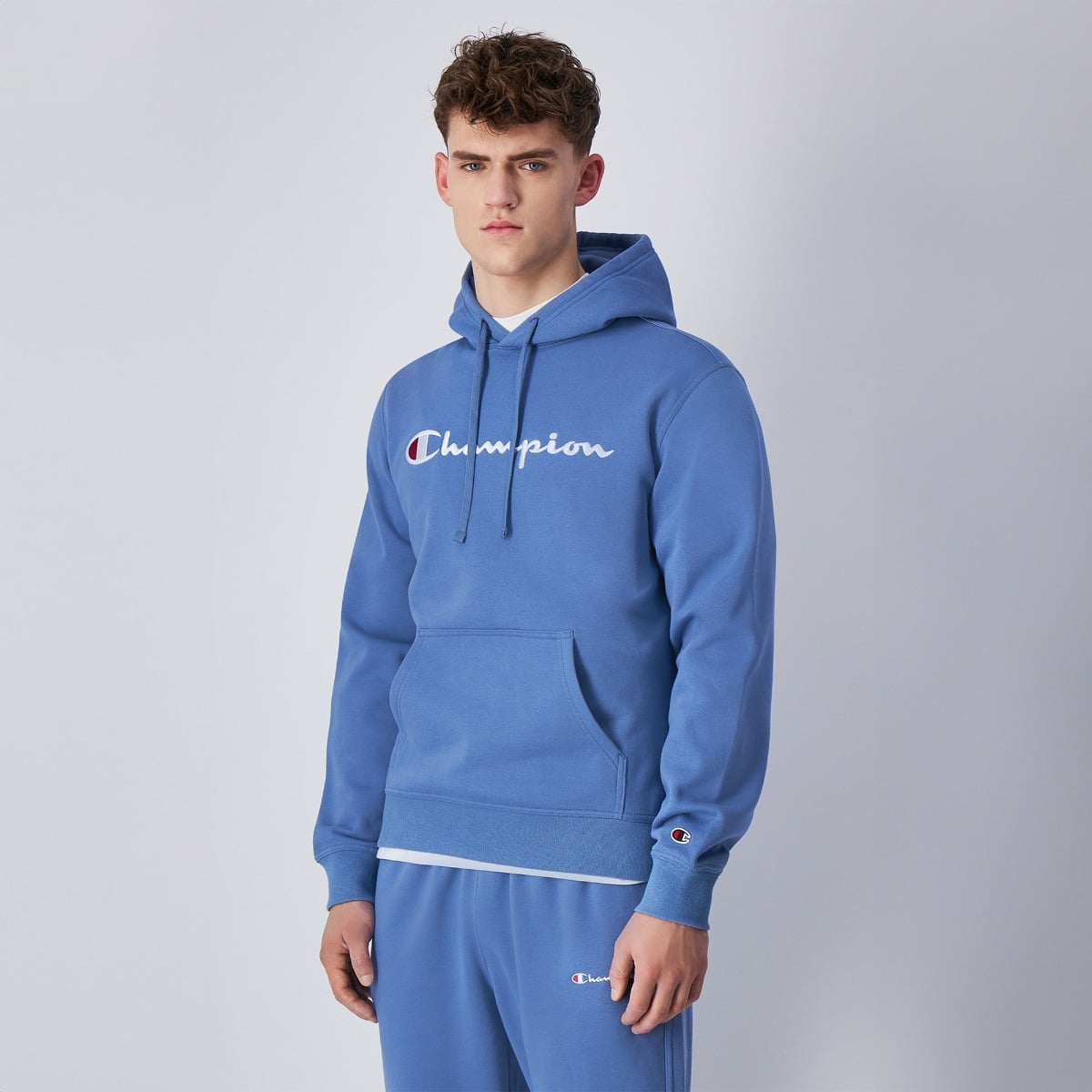 Big Logo Fleece Hoodie in Blue - Champion
