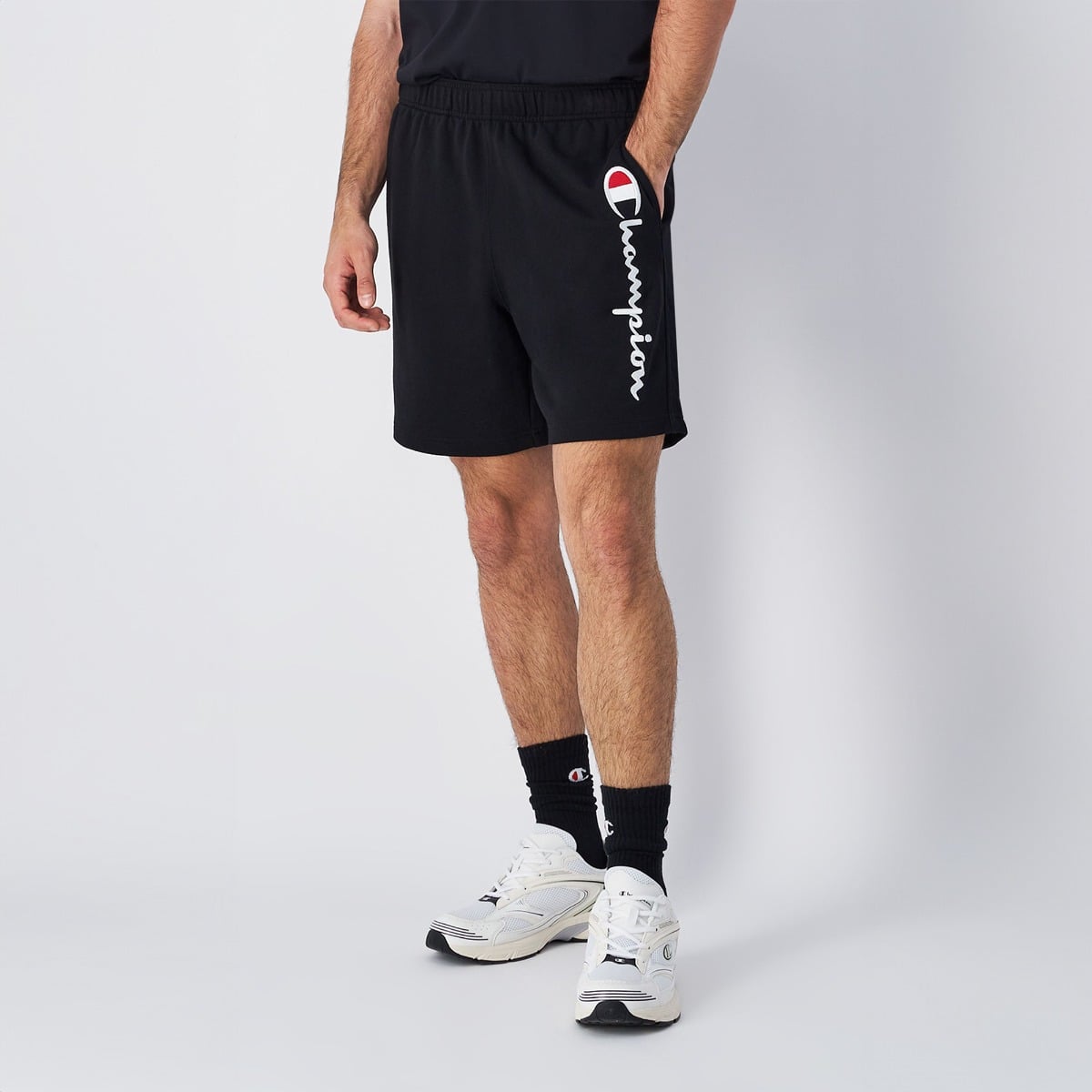 Big Logo French Terry Shorts Black - Champion