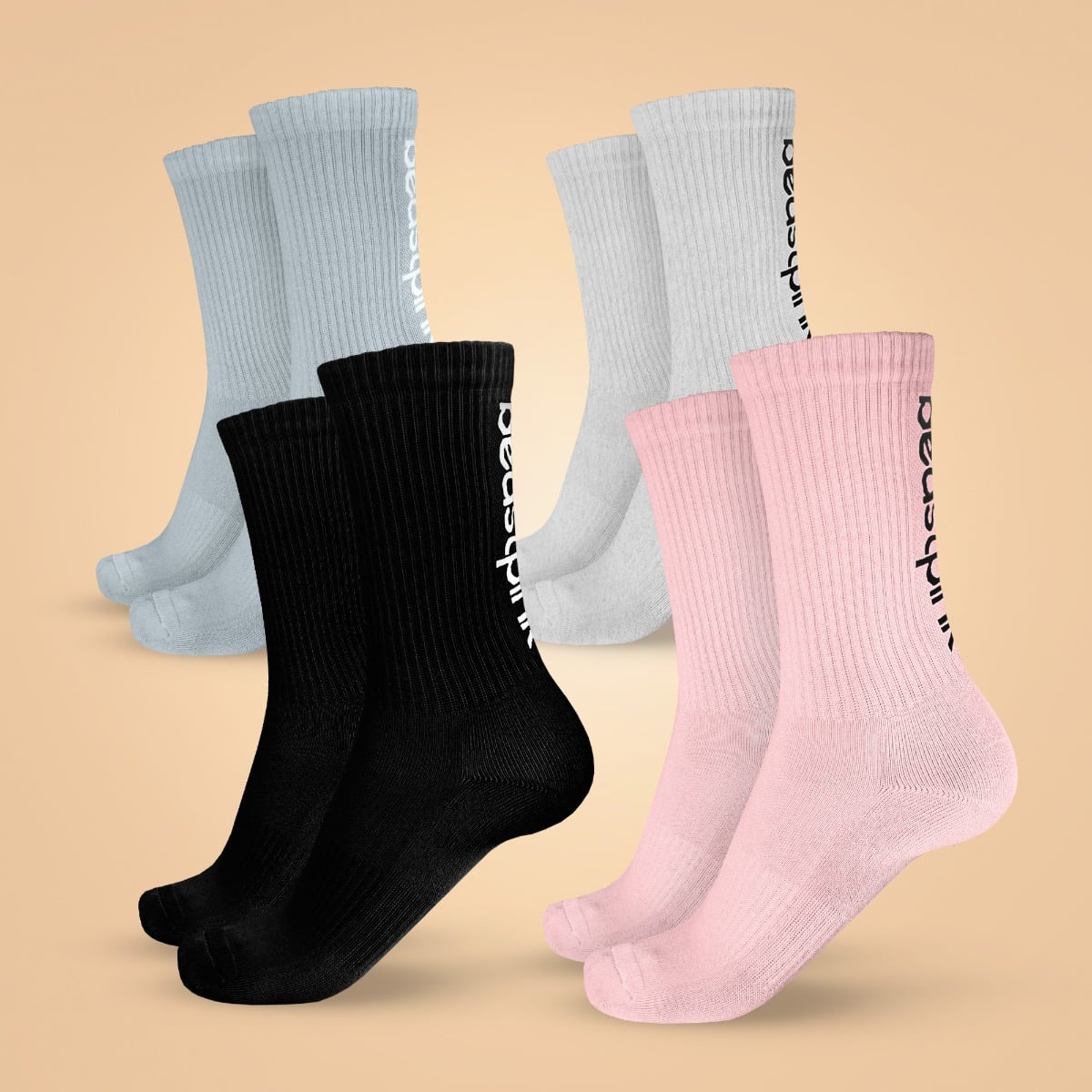 3/4 Socken (4er-Pack) - BeastPink