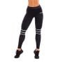 Stripes Leggings in Black - GymBeam S
