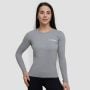 Basic Langarm T-Shirt in Grey - GymBeam XXL