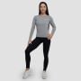 Basic Langarm T-Shirt in Grey - GymBeam XXL