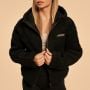 Bliss Hoodie Jacke für Frauen in Black - BeastPink L