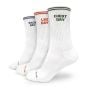 GymRat Socks 3Pack White - GymBeam L