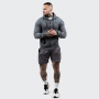 Hoodie mit Reißverschluss in Grey Black - GymBeam L