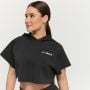Women‘s Relay Cropped Hoodie Black - GymBeam L