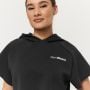 Women‘s Relay Cropped Hoodie Black - GymBeam L