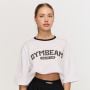 Varsity Oversized T-Shirt für Frauen in White - GymBeam XL