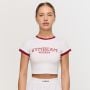 Varsity T-Shirt für Frauen in White - GymBeam XL