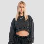 Women‘s Aura Cropped Sweatshirt Washed Black - GymBeam S