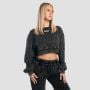 Women‘s Aura Cropped Sweatshirt Washed Black - GymBeam S