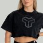 CropTop für Frauen in Washed Black - STRIX M