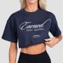 Earned Cropped T-Shirt für Frauen in Midnight - GymBeam L