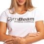 Women's Fitness T-shirt White - GymBeam L