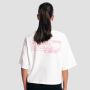 Women‘s Girls Club Boxy T-shirt White - GymBeam L