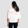 Women‘s Girls Club Boxy T-shirt White - GymBeam L