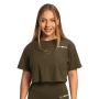 Limitless Cropped T-Shirt für Frauen in Espresso - GymBeam S