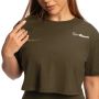 Limitless Cropped T-Shirt für Frauen in Espresso - GymBeam S