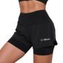 Pulse 2in1-Laufshorts für Frauen in Black – GymBeam L