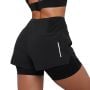 Pulse 2in1-Laufshorts für Frauen in Black – GymBeam L