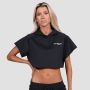 Women‘s Relay Cropped Hoodie Black - GymBeam L