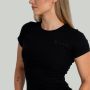 T-Shirt für Frauen Ribbed Tee in Black - STRIX M