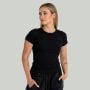 T-Shirt für Frauen Ribbed Tee in Black - STRIX M