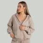 Hoodie für Frauen mit Reißverschluss in Taupe - STRIX XL