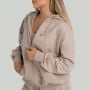 Hoodie für Frauen mit Reißverschluss in Taupe - STRIX XL