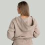 Hoodie für Frauen mit Reißverschluss in Taupe - STRIX XL