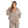Hoodie für Frauen mit Reißverschluss in Taupe - STRIX XL