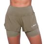 Pulse 2in1-Laufshorts für Frauen in Vetiver – GymBeam XL