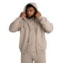 Hoodie mit Reißverschluss in Taupe - STRIX XXL