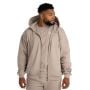 Hoodie mit Reißverschluss in Taupe - STRIX XXL