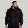 Hoodie mit Reißverschluss in Washed Black - STRIX XL