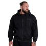 Hoodie mit Reißverschluss in Washed Black - STRIX XL