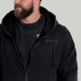 Hoodie mit Reißverschluss in Washed Black - STRIX XL