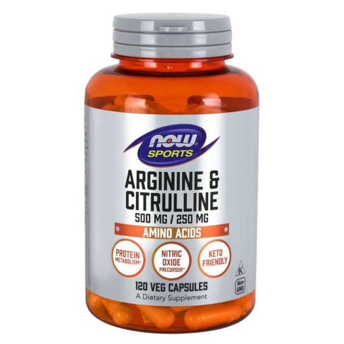 Arginine & Citrulline 500 mg / 250 mg - NOW Foods 120 KAP