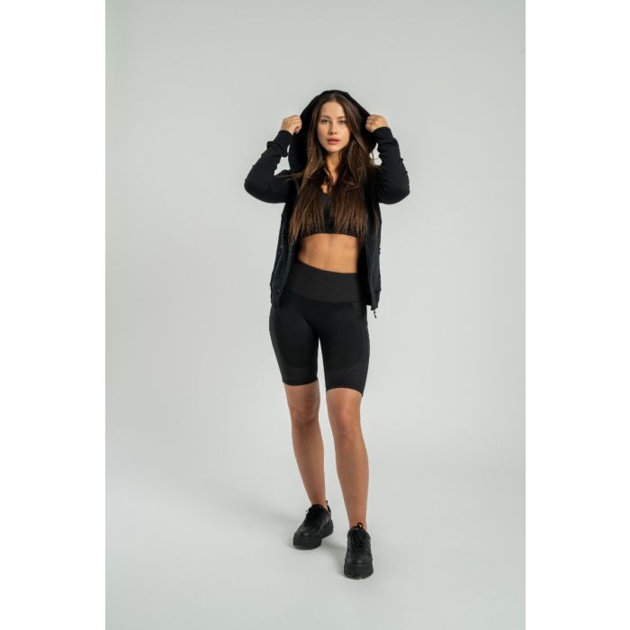 Nova Reißverschluss-Hoodie für Frauen in Black - STRIX S