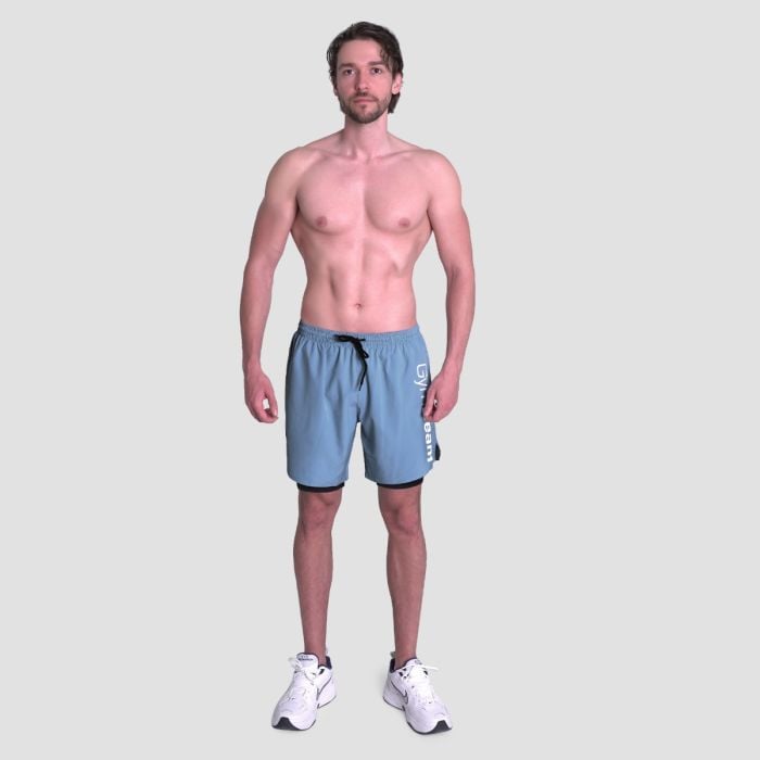 2in1 Shorts Essence Blue - GymBeam XXL