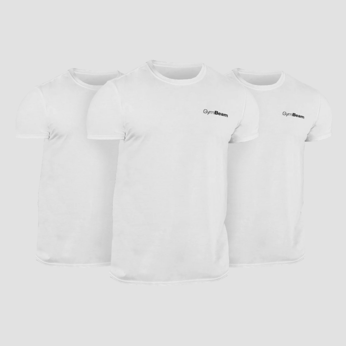 Tričko Basic White - GymBeam XXXL - 3pack
