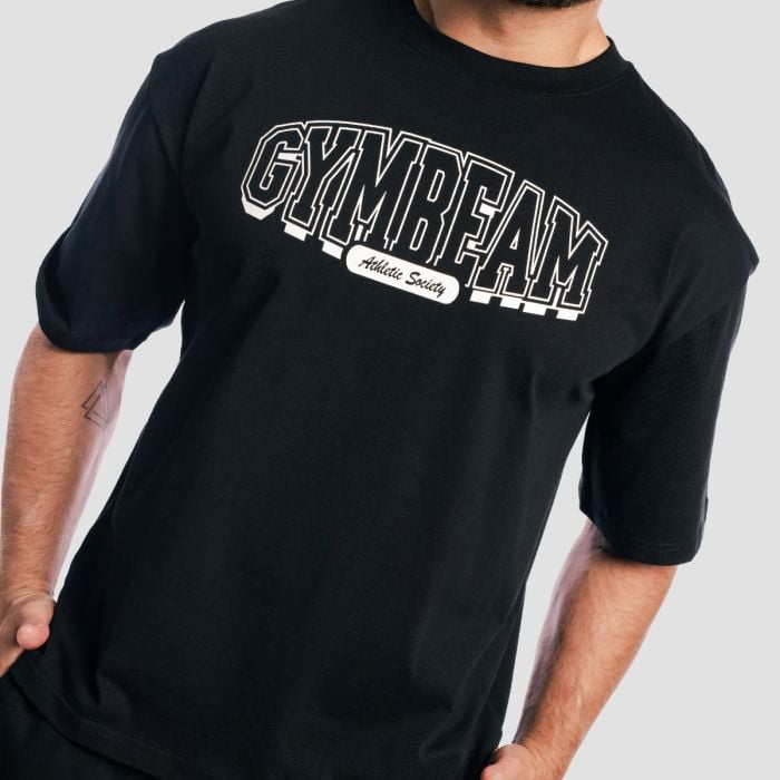 Athletic Society Boxy T-Shirt in Black - GymBeam L