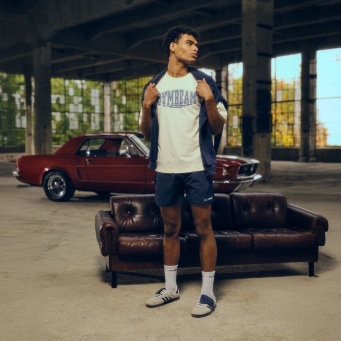 Athletic Society Boxy T-Shirt in Creme - GymBeam XL