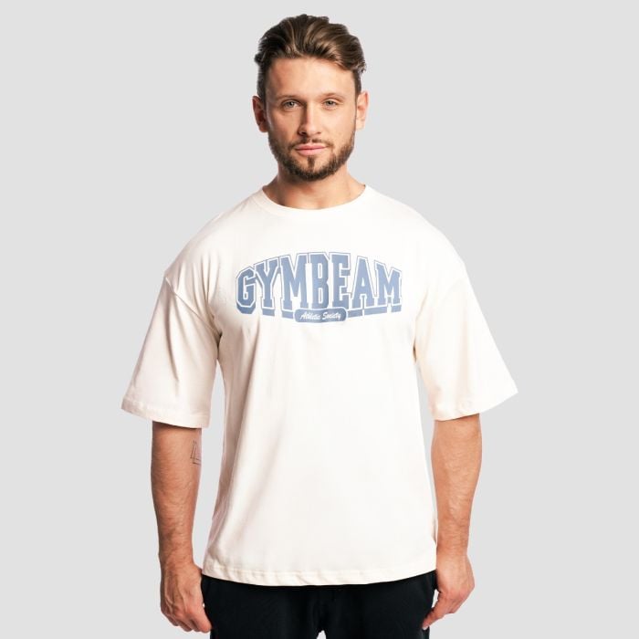 Athletic Society Boxy T-Shirt in Creme - GymBeam XL