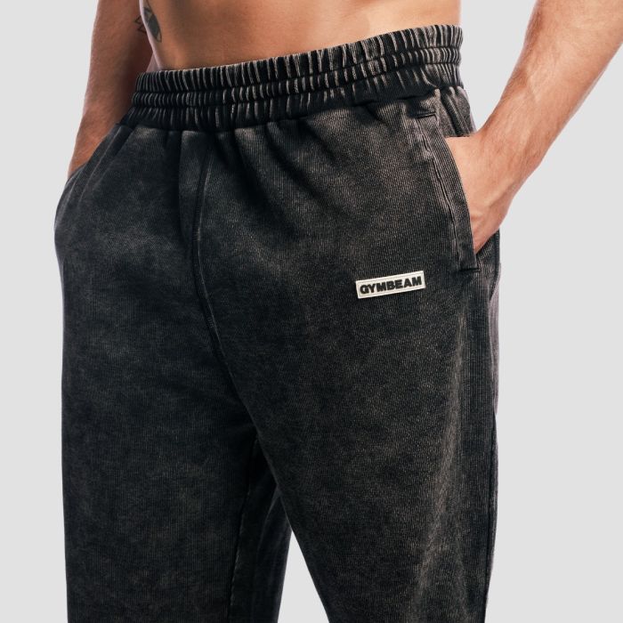 Aura Joggers Washed Black - GymBeam XXL